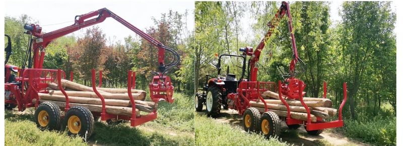 Remorca Forestiera cu Macara 8 Tone